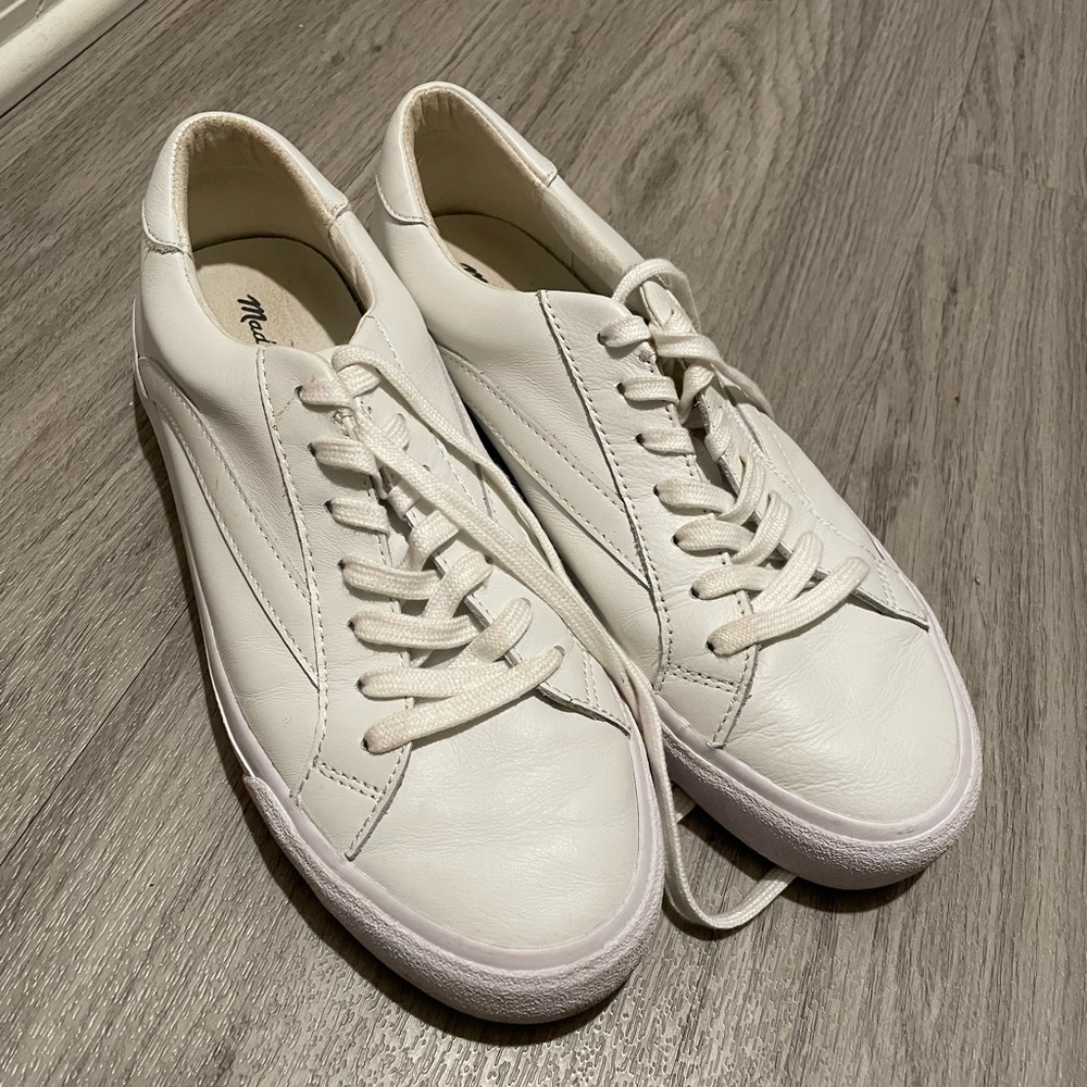 Madewell NWOT 100% white leather sneakers